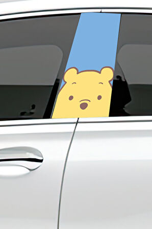 Araç Kapı Direk Kaplama Folyosu Desenli (Sağ Sol Takım) (2 Adet) - 22x50 Cm