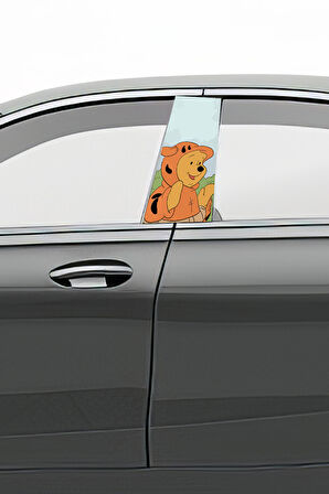 Araç Kapı Direk Kaplama Folyosu Desenli (Sağ Sol Takım) (2 Adet) - 22x50 Cm