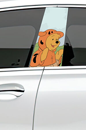 Araç Kapı Direk Kaplama Folyosu Desenli (Sağ Sol Takım) (2 Adet) - 22x50 Cm