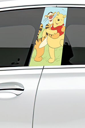 Araç Kapı Direk Kaplama Folyosu Desenli (Sağ Sol Takım) (2 Adet) - 22x50 Cm