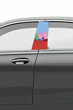 Araç Kapı Direk Kaplama Folyosu Desenli (Sağ Sol Takım) (2 Adet) - 22x50 Cm