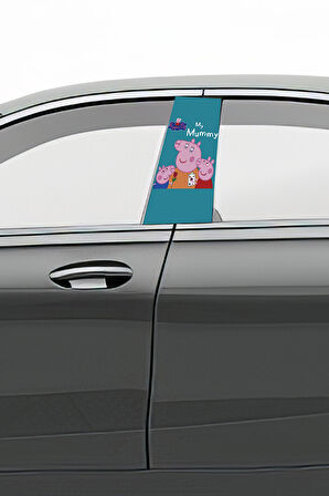 Araç Kapı Direk Kaplama Folyosu Desenli (Sağ Sol Takım) (2 Adet) - 22x50 Cm