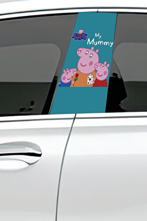 Araç Kapı Direk Kaplama Folyosu Desenli (Sağ Sol Takım) (2 Adet) - 22x50 Cm