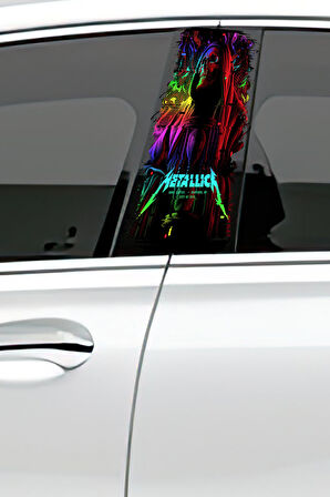 Araç Kapı Direk Kaplama Folyosu Desenli (Sağ Sol Takım) (2 Adet) - 22x50 Cm