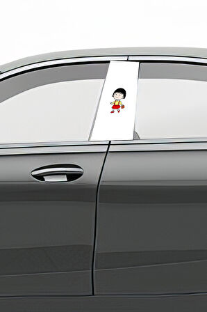 Araç Kapı Direk Kaplama Folyosu Desenli (Sağ Sol Takım) (2 Adet) - 22x50 Cm