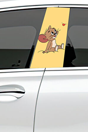 Araç Kapı Direk Kaplama Folyosu Desenli (Sağ Sol Takım) (2 Adet) - 22x50 Cm