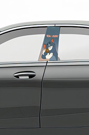 Araç Kapı Direk Kaplama Folyosu Desenli  Sağ Sol Takım 2 Adet  22x50 cm