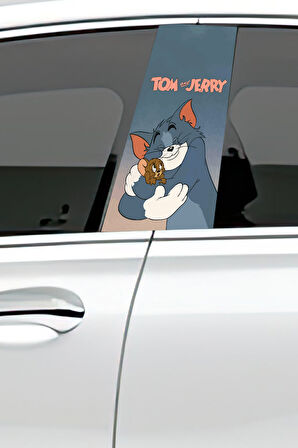 Araç Kapı Direk Kaplama Folyosu Desenli  Sağ Sol Takım 2 Adet  22x50 cm