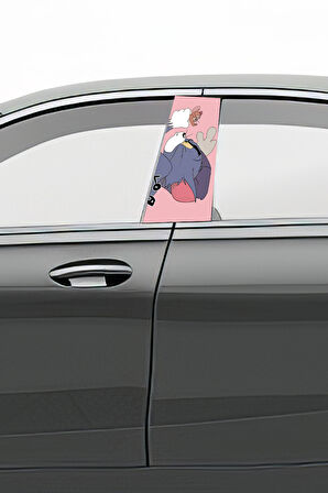 Araç Kapı Direk Kaplama Folyosu Desenli (Sağ Sol Takım) (2 Adet) - 22x50 Cm