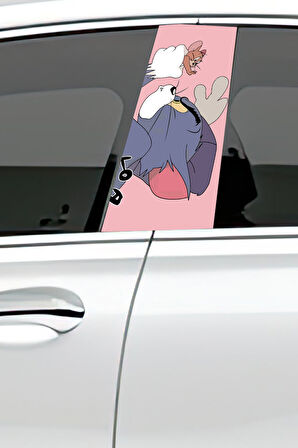 Araç Kapı Direk Kaplama Folyosu Desenli (Sağ Sol Takım) (2 Adet) - 22x50 Cm