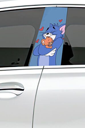 Araç Kapı Direk Kaplama Folyosu Desenli (Sağ Sol Takım) (2 Adet) - 22x50 Cm