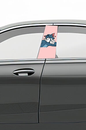 Araç Kapı Direk Kaplama Folyosu Desenli (Sağ Sol Takım) (2 Adet) - 22x50 Cm