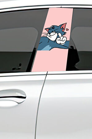 Araç Kapı Direk Kaplama Folyosu Desenli (Sağ Sol Takım) (2 Adet) - 22x50 Cm