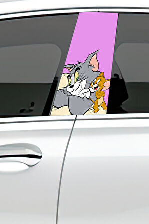 Araç Kapı Direk Kaplama Folyosu Desenli (Sağ Sol Takım) (2 Adet) - 22x50 Cm