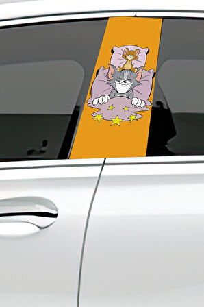 Araç Kapı Direk Kaplama Folyosu Desenli (Sağ Sol Takım) (2 Adet) - 22x50 Cm