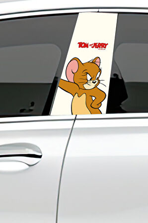 Araç Kapı Direk Kaplama Folyosu Desenli (Sağ Sol Takım) (2 Adet) - 22x50 Cm