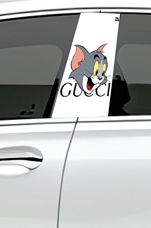 Araç Kapı Direk Kaplama Folyosu Desenli  Sağ Sol Takım 2 Adet  22x50 Cm