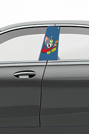 Araç Kapı Direk Kaplama Folyosu Desenli (Sağ Sol Takım) (2 Adet) - 22x50 Cm