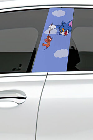 Araç Kapı Direk Kaplama Folyosu Desenli (Sağ Sol Takım) (2 Adet) - 22x50 Cm