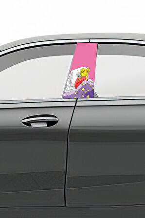 Araç Kapı Direk Kaplama Folyosu Desenli (sağ Sol Takım) (2 Adet) - 22x50 Cm