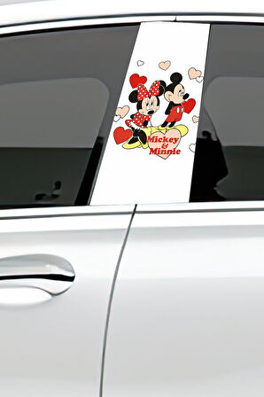 Araç Kapı Direk Kaplama Folyosu Desenli (Sağ Sol Takım) Uyumlu (2 Adet) - 22x50 cm