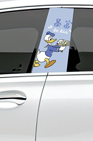 Araç Kapı Direk Kaplama Folyosu Desenli (Sağ Sol Takım) (2 Adet) - 22x50 Cm