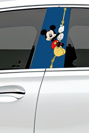 Araç Kapı Direk Kaplama Folyosu Desenli (Sağ Sol Takım) (2 Adet) - 22x50 Cm