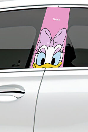 Araç Kapı Direk Kaplama Folyosu Desenli (Sağ Sol Takım) (2 Adet) - 22x50 Cm