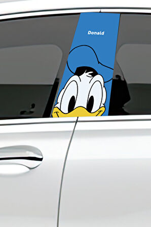 Araç Kapı Direk Kaplama Folyosu Desenli (Sağ Sol Takım) (2 Adet) -Uyumlu  22x50 cm