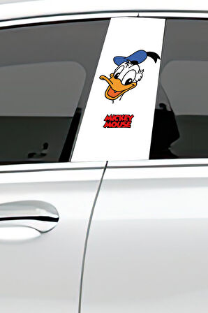 Araç Kapı Direk Kaplama Folyosu Desenli (Sağ Sol Takım) (2 Adet) - 22x50 Cm