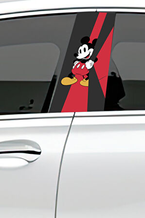 Araç Kapı Direk Kaplama Folyosu Desenli  Sağ Sol Takım 2 Adet  22x50 cm