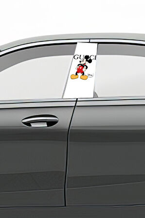 Araç Kapı Direk Kaplama Folyosu Desenli (Sağ Sol Takım) (2 Adet) - 22x50 Cm