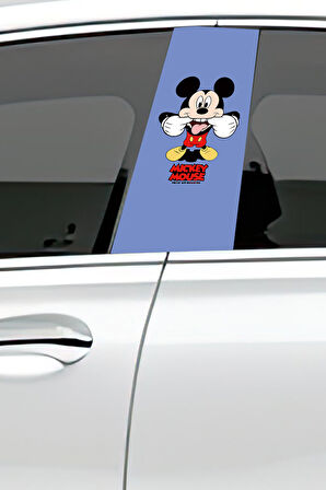 Araç Kapı Direk Kaplama Folyosu Desenli (Sağ Sol Takım) Uyumlu (2 Adet) - 22x50 cm