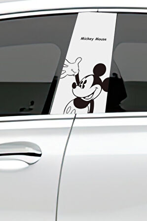 Araç Kapı Direk Kaplama Folyosu Desenli (Sağ Sol Takım) (2 Adet) - 22x50 Cm