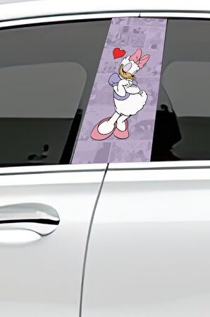 Araç Kapı Direk Kaplama Folyosu Desenli (Sağ Sol Takım) (2 Adet) - 22x50 Cm