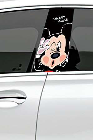 Araç Kapı Direk Kaplama Folyosu Desenli (Sağ Sol Takım) (2 Adet) - 22x50 Cm