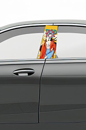 Araç Kapı Direk Kaplama Folyosu Desenli (Sağ Sol Takım) (2 Adet) - 22x50 Cm