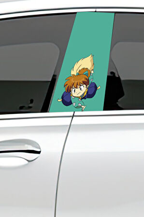 Araç Kapı Direk Kaplama Folyosu Desenli (Sağ Sol Takım) (2 Adet) - 22x50 Cm