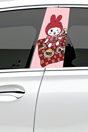 Araç Kapı Direk Kaplama Folyosu Desenli (Sağ Sol Takım) (2 Adet) - 22x50 Cm