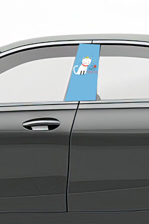 Araç Kapı Direk Kaplama Folyosu Desenli (Sağ Sol Takım) (2 Adet) - 22x50 Cm