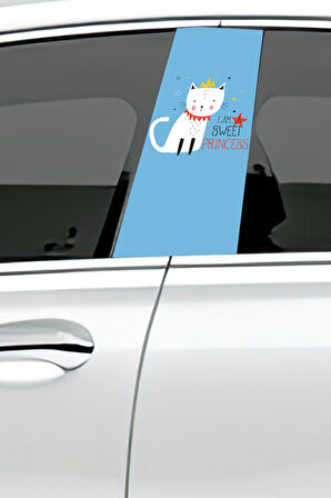 Araç Kapı Direk Kaplama Folyosu Desenli (Sağ Sol Takım) (2 Adet) - 22x50 Cm