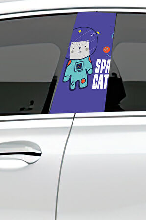 Araç Kapı Direk Kaplama Folyosu Desenli (Sağ Sol Takım) (2 Adet) - 22x50 Cm