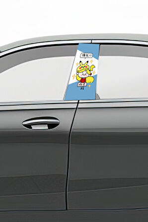 Araç Kapı Direk Kaplama Folyosu Desenli (Sağ Sol Takım) Uyumlu (2 Adet) - 22x50 cm