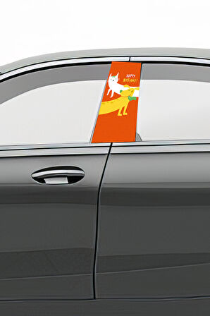 Araç Kapı Direk Kaplama Folyosu Desenli (Sağ Sol Takım) (2 Adet) - 22x50 Cm