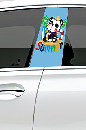 Araç Kapı Direk Kaplama Folyosu Desenli (Sağ Sol Takım) (2 Adet) - 22x50 Cm