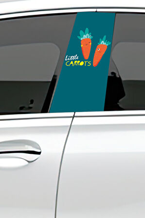 Araç Kapı Direk Kaplama Folyosu Desenli (Sağ Sol Takım) Uyumlu (2 Adet) - 22x50 cm