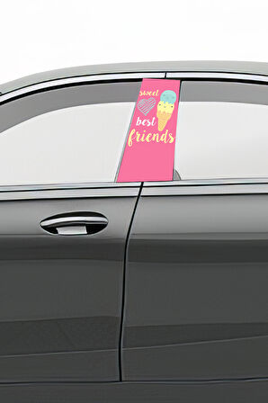 Araç Kapı Direk Kaplama Folyosu Desenli (Sağ Sol Takım) Uyumlu (2 Adet) - 22x50 cm