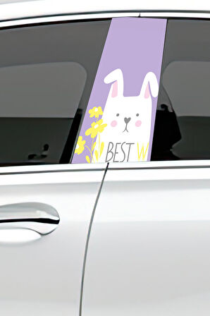 Araç Kapı Direk Kaplama Folyosu Desenli (Sağ Sol Takım) (2 Adet) - 22x50 Cm