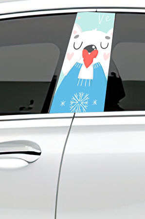 Araç Kapı Direk Kaplama Folyosu Desenli (Sağ Sol Takım) (2 Adet) - 22x50 Cm