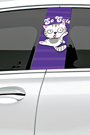 Araç Kapı Direk Kaplama Folyosu Desenli (Sağ Sol Takım) (2 Adet) - 22x50 Cm